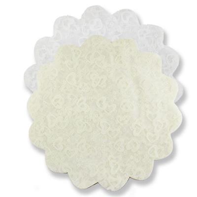 Kalp Baskılı Organze 22cm 50 Adet