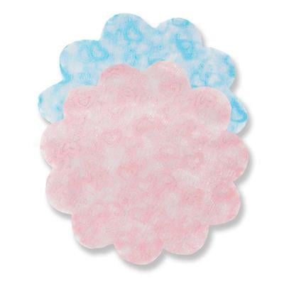 Kalp Baskılı Organze Tül 17cm 50 Adet