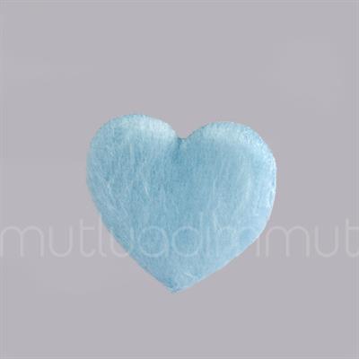 Kumaş Tüylü Kalp 12 Adet