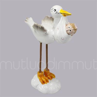 Kundakta Bebek Taşıyan Leylek Biblo 12 Adet