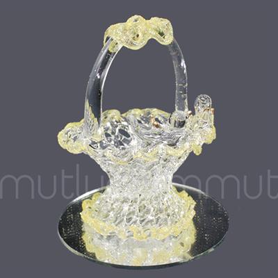 Kuşlu Kristal Sepet 12 Adet