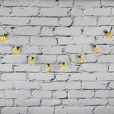 Led Işık Metal Ananas 10lu Şerit Aydınlatma Pilli Ağaç SüsüAğaç Süsü