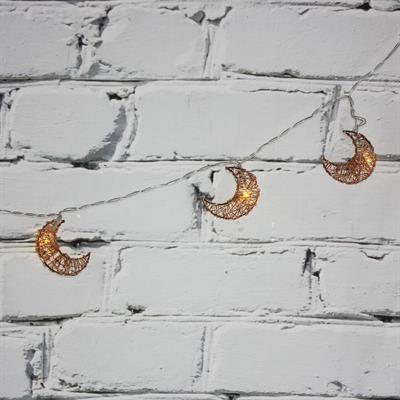 Led Işık Metal Ay Dede 10lu Şerit Aydınlatma Pilli Ağaç Süsü