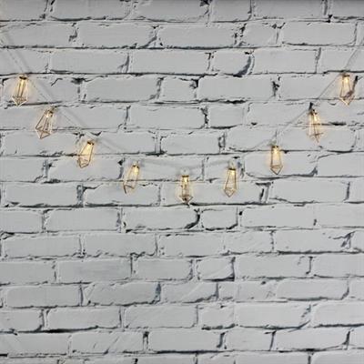 Led Işık Metal Köşeli Dekor 10lu Şerit Aydınlatma Pilli Ağaç Süsü