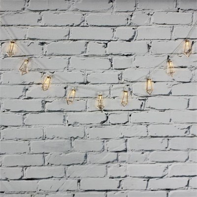 Led Işık Metal Köşeli Dekor 10lu Şerit Aydınlatma Pilli Ağaç Süsü