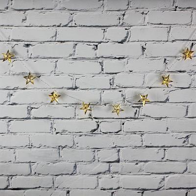 Led Işık Metal Yıldız 10lu Şerit Aydınlatma Pilli Ağaç Süsü