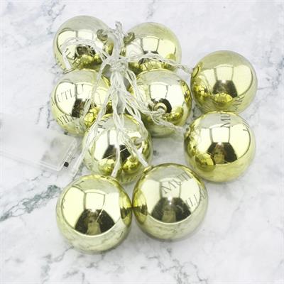 Led Işık Mutlu Yıllar 10lu Top Aydınlatma Ağaç Süsü