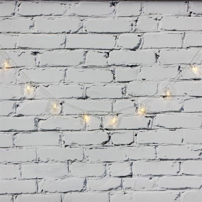 Led Işık Plastik 10lu  Mandal Şerit Aydınlatma Pilli Ağaç Süsü