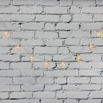 Led Işık Plastik Fener Dekor 10lu Şerit Aydınlatma Pilli Ağaç Süsü