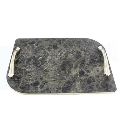 Mermer Görünümlü Dikdörtgen Tepsi