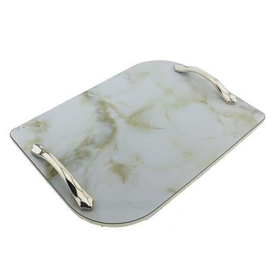 Mermer Görünümlü Dikdörtgen Tepsi