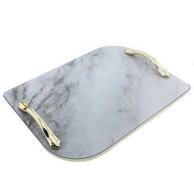 Mermer Görünümlü Dikdörtgen Tepsi