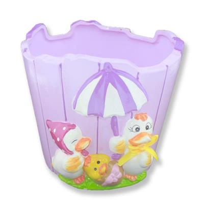 Ördekli Seramik Saksı 3lü Set