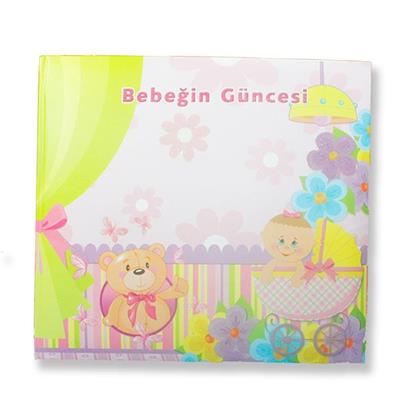 Pembe Pusetli Ayıcıklı Bebeğin Güncesi Anı Defteri
