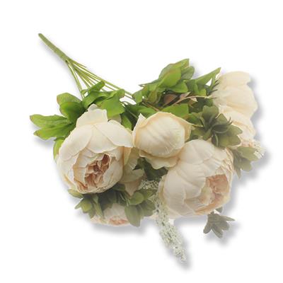 Plastik Saplı Büyük Kumaş Şakayık Gül Demedi