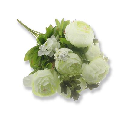 Plastik Saplı Büyük Kumaş Şakayık Gül Demedi