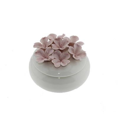 Porselen Şekerlik Pembe Çiçekli 7x9cm