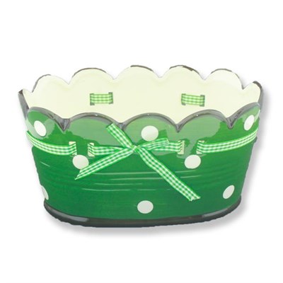 Puanlı Seramik Saksı 3lü Set