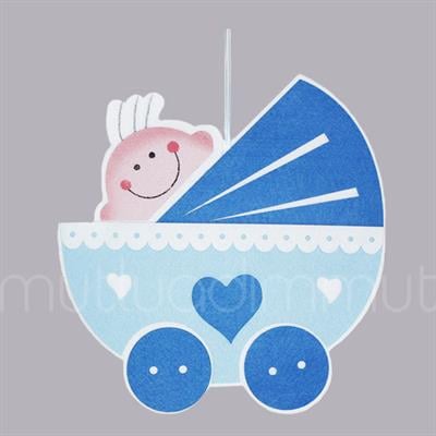 Pusette Bebek Keçe Kapı Süsü 30x30cm