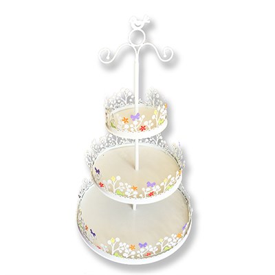Renkli Metal Cupcake Standı 3 Katlı