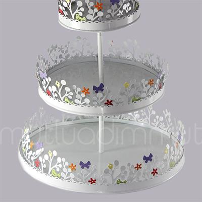 Renkli Metal Cupcake Standı 3 Katlı