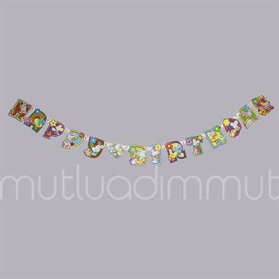 Sincaplı Happy Birthday Flama Bayrak Banner