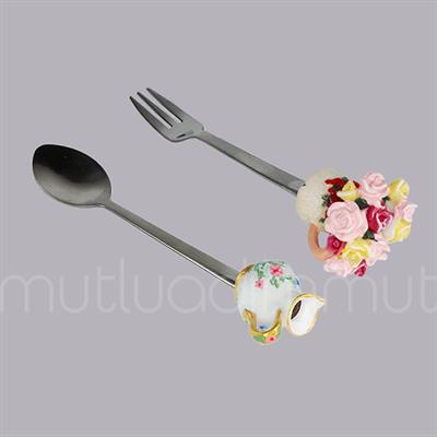 Sürahili Kaşık Vazolu Çatal