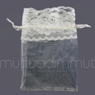Ucu Dantel Fistolu Kese 9x12cm 12 Adet