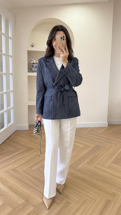 BARE PREMIUM BLAZER CEKET - İNDİGO