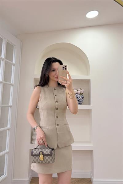 BELDEN OTURTMALI YELEK TAKIM - TAŞ