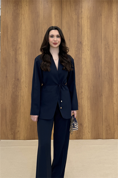 CLARA BAĞLAMALI CEKET - LACİVERT