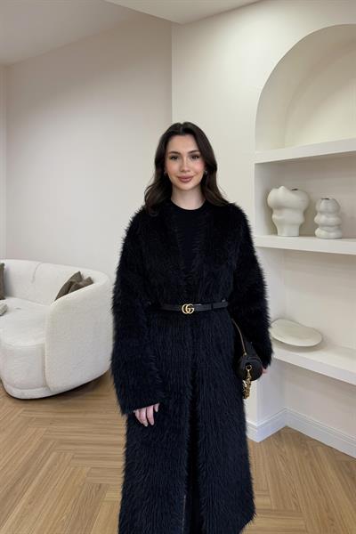 COSY TÜYLÜ HIRKA - SİYAH