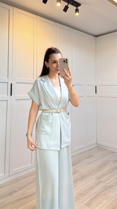 ELENOR CEKETLİ TAKIM - BEBE MAVİSİ