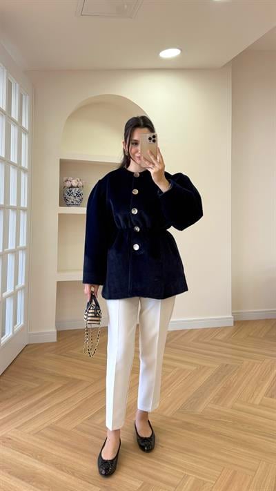 GOLD FOX KAŞE CEKET - LACİVERT 