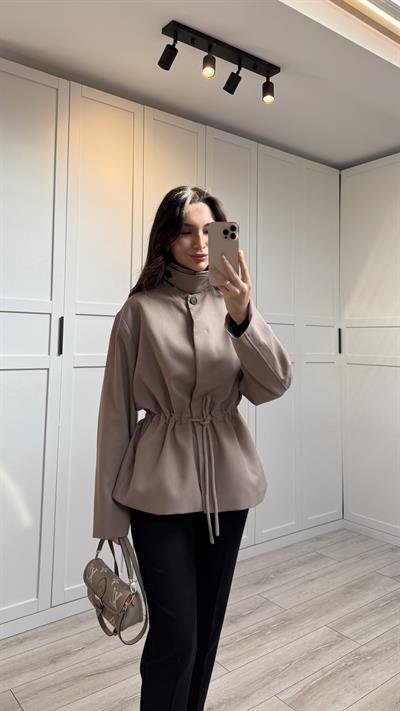 LEYA BELDEN BAĞLAMALI TRENÇKOT - TAŞ