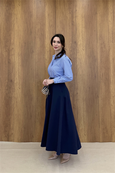 MAGE VOLANLI ETEK - LACİVERT