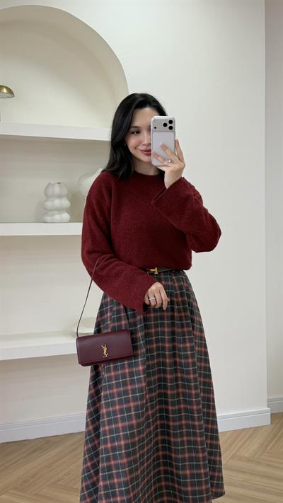 MONA TRİKO KAZAK - BORDO