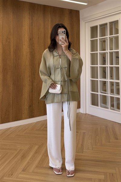 NOVA İP BAĞCIKLI KİMONO - ADAÇAYI