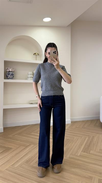 PUL DETAYLI TRİKO - GRİ