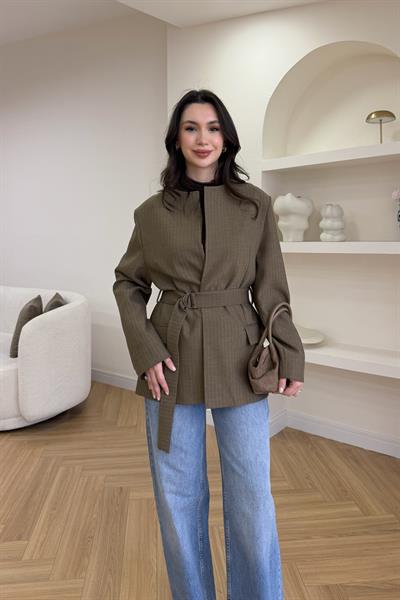 VERA KEMERLİ VATKALI CEKET - HAKİ