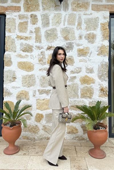 VITA KEMERLİ CEKET PANTOLON - BEJ