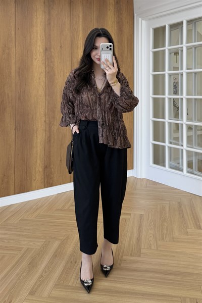ZRA MODEL KUMAŞ PANTOLON - SİYAH