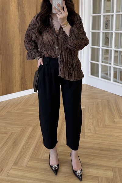 ZRA MODEL KUMAŞ PANTOLON - SİYAH
