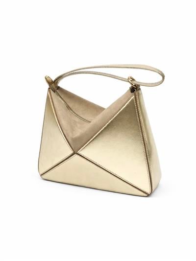 Shayla Rugan Deri El ve ve Omuz Çanta Gold
