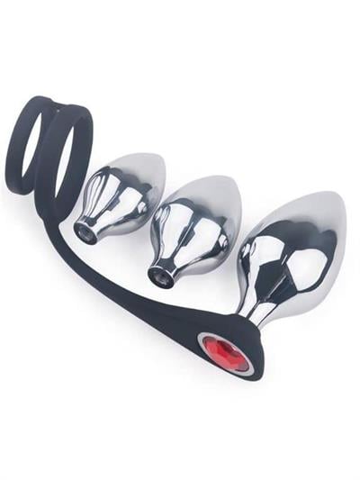 ANAL OYUNCAKLARLuxerosshopANAL OYUNCAKLARCensanyeniC-SHD241.Luxerosshop Metal Anal Plug Seti ve Penis Halkası