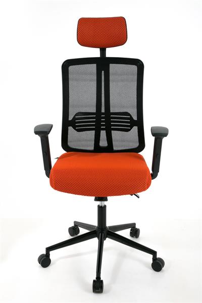 ZEON | COMFORT Ofis koltuğu Çalışma Koltuğu |Turuncu |Siyah Yıldız Ayak