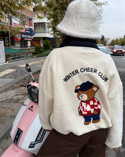 Teddy Punch İşleme Sweatshirt