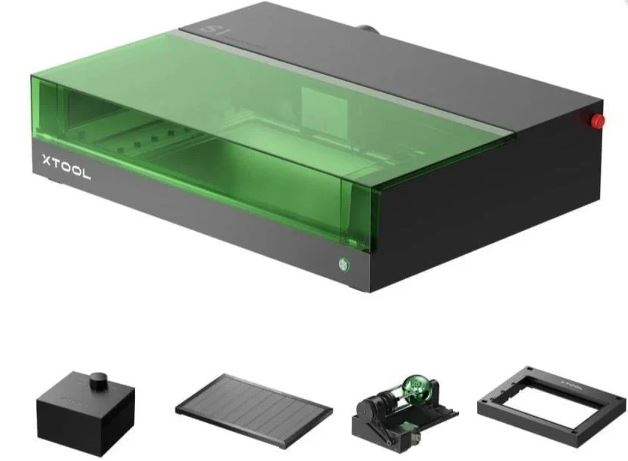 xTool S1 40W Lazer Gravür ve Kesici Deluxe Paket (Siyah)