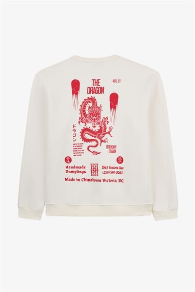 Alegion Solistice Erkek Sweatshirt 003 – Ekru 02 Ejderha