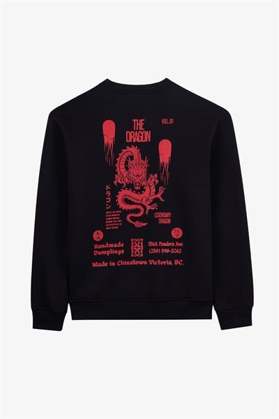 Alegion Solistice Erkek Sweatshirt 004 – Siyah 02 Ejderha